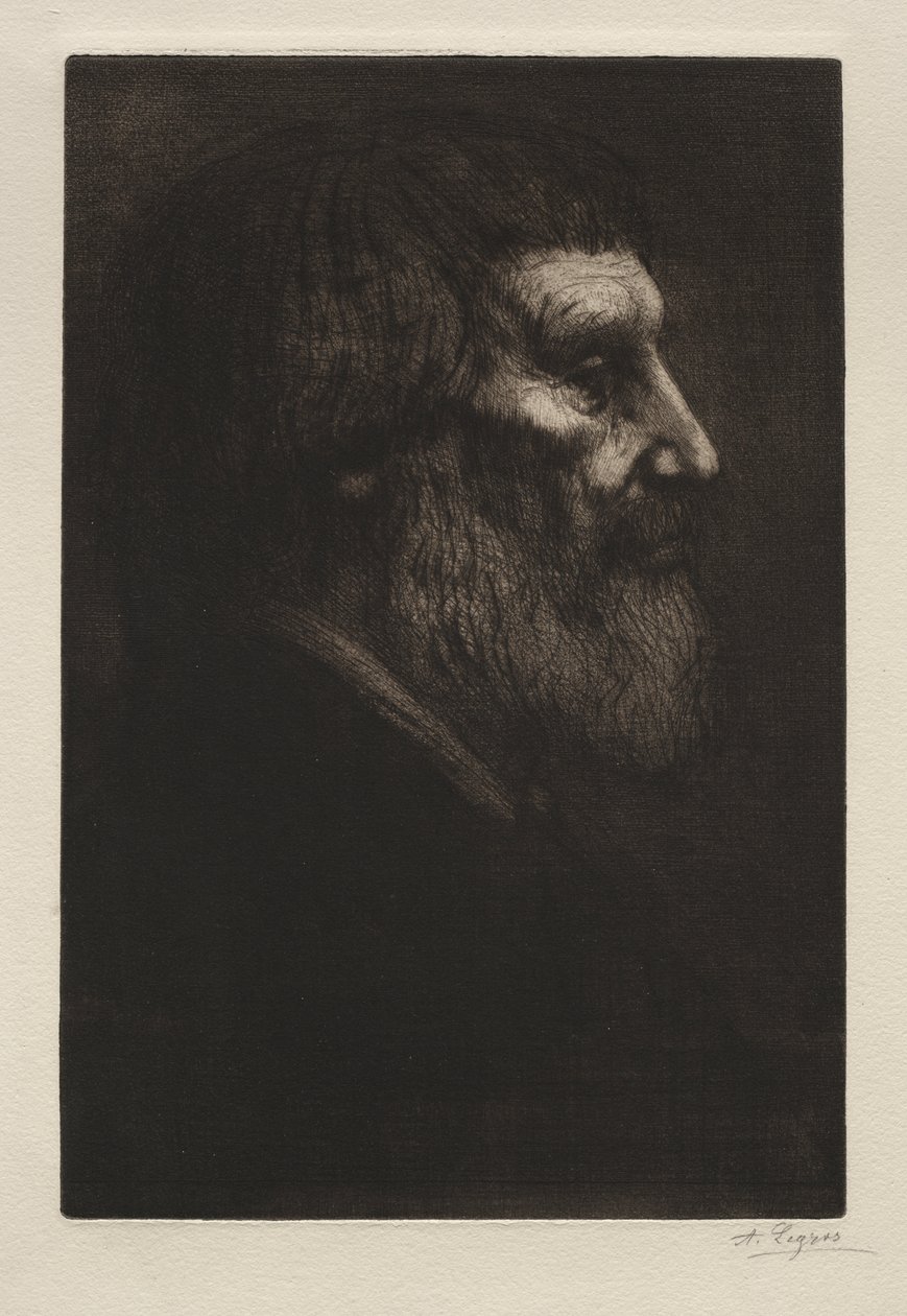 Głowa mężczyzny autorstwa Alphonse Legros