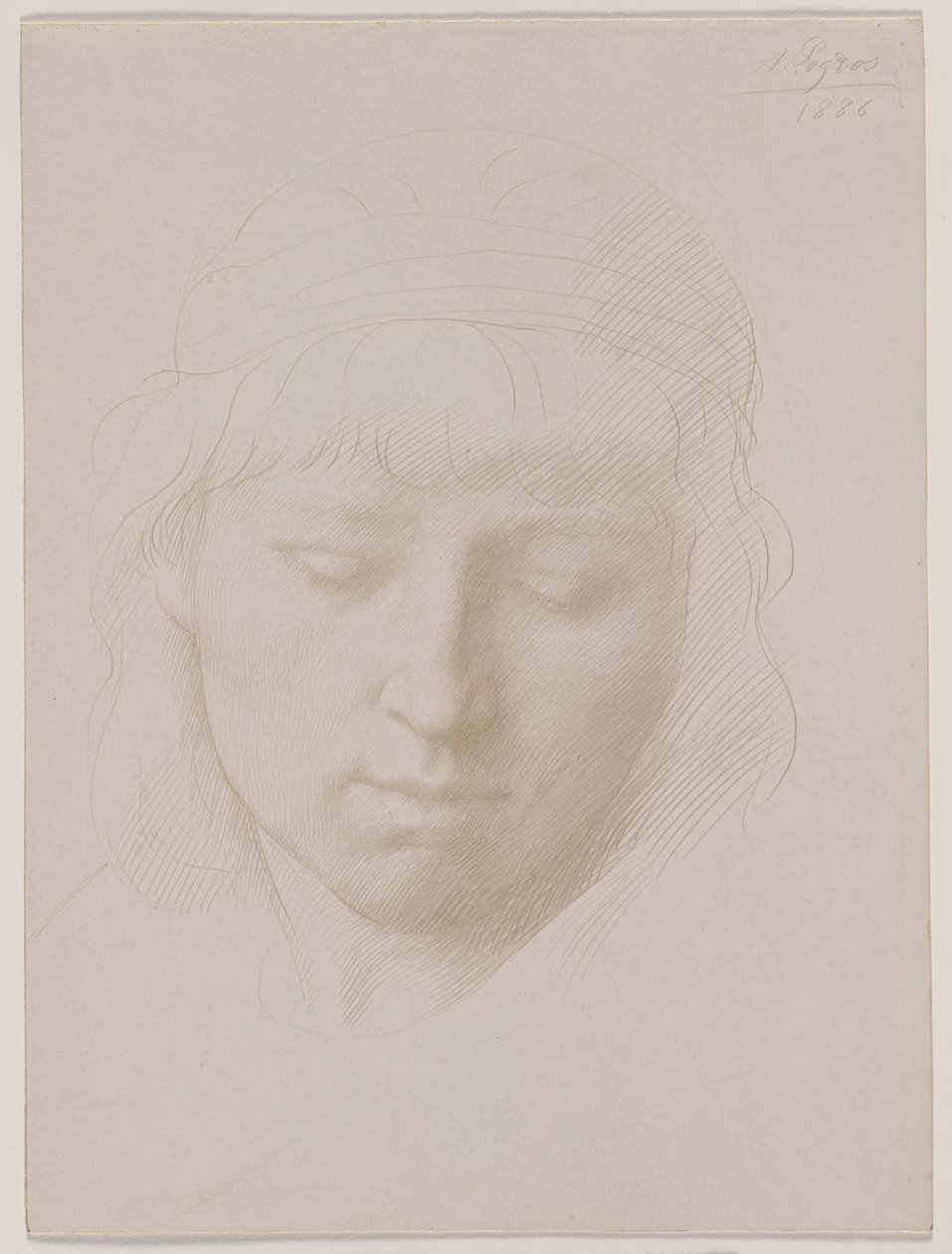 Głowa mężczyzny autorstwa Alphonse Legros