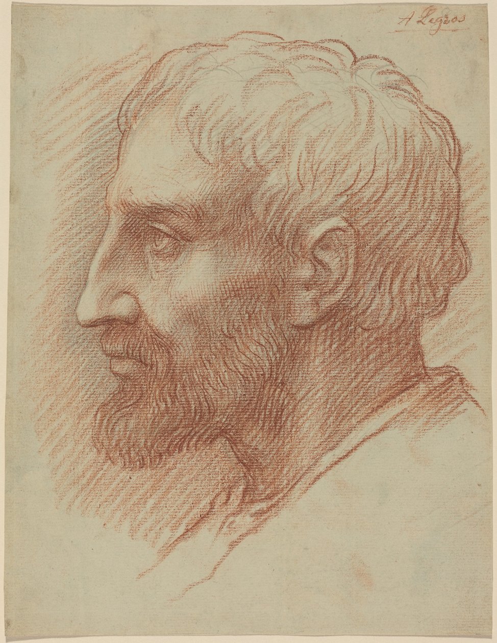 Głowa mężczyzny autorstwa Alphonse Legros