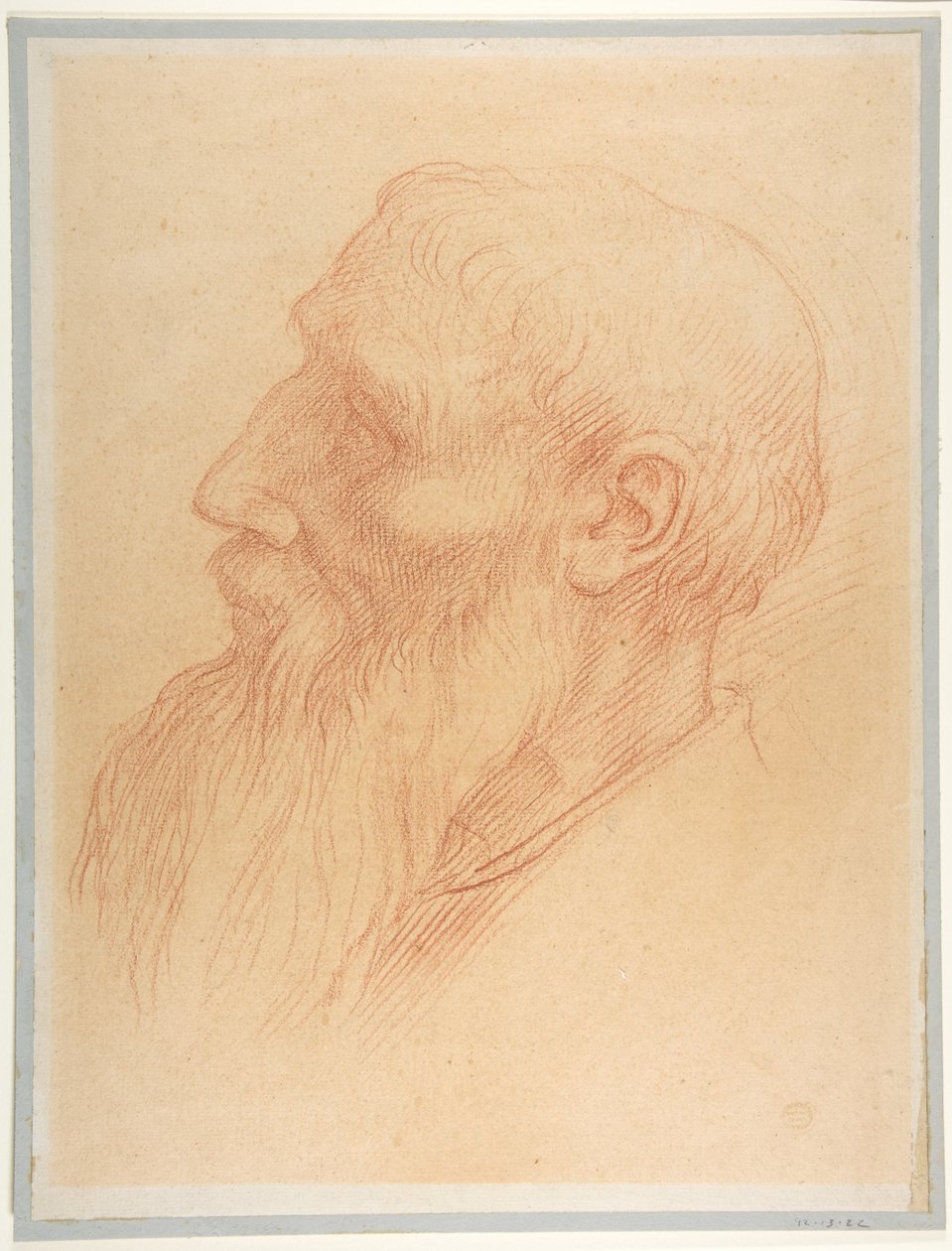Głowa mężczyzny autorstwa Alphonse Legros