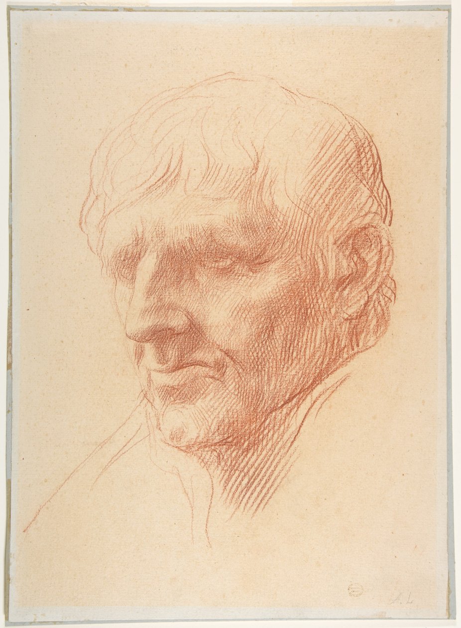 Głowa mężczyzny autorstwa Alphonse Legros