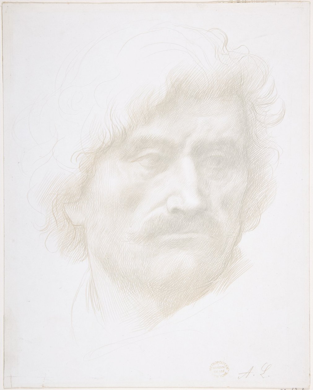 Głowa mężczyzny autorstwa Alphonse Legros