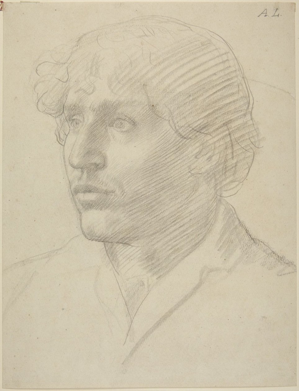 Studium głowy mężczyzny autorstwa Alphonse Legros