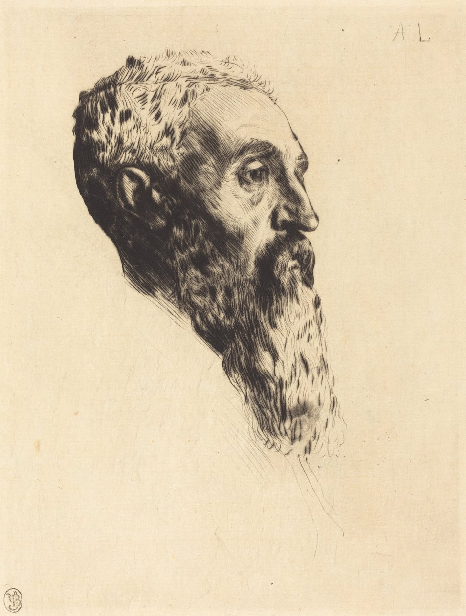 Głowa modelki autorstwa Alphonse Legros