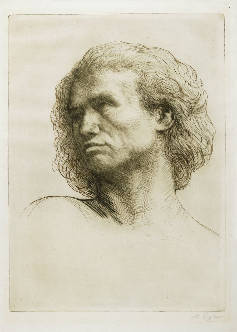Głowa modelki, 1877 autorstwa Alphonse Legros