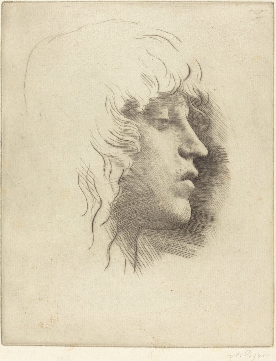 Głowa młodej dziewczyny autorstwa Alphonse Legros