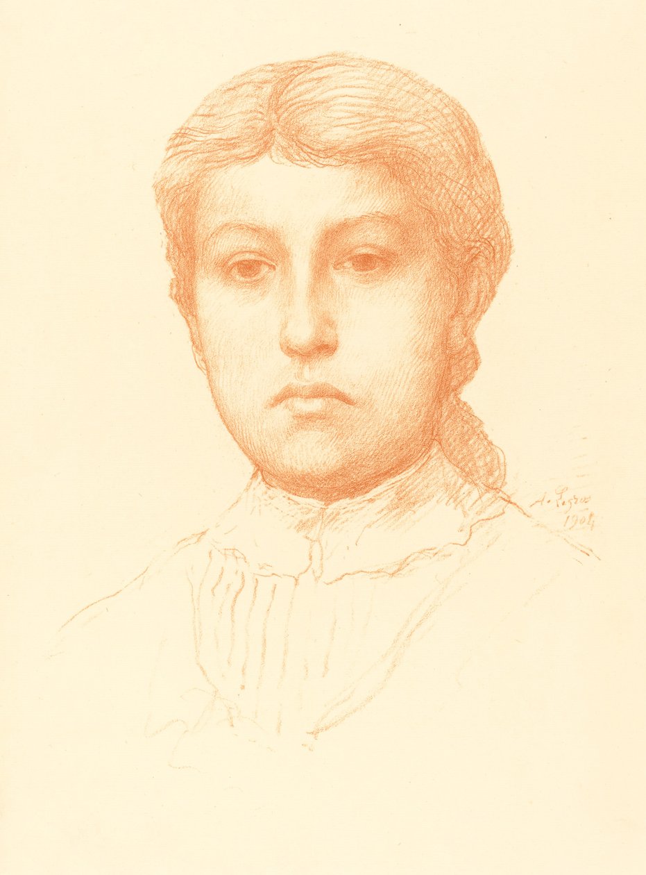 Głowa młodej dziewczyny autorstwa Alphonse Legros