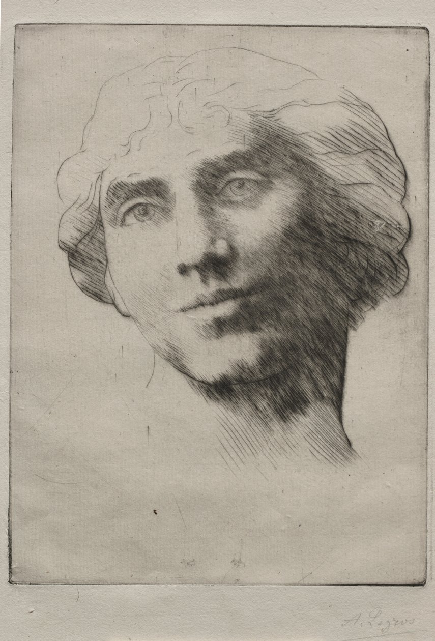Głowa młodej kobiety autorstwa Alphonse Legros