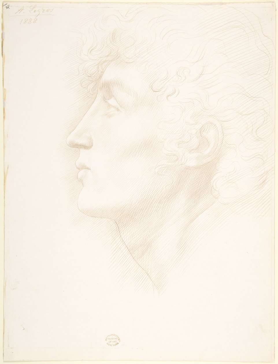 Głowa irlandzkiej dziewczyny autorstwa Alphonse Legros