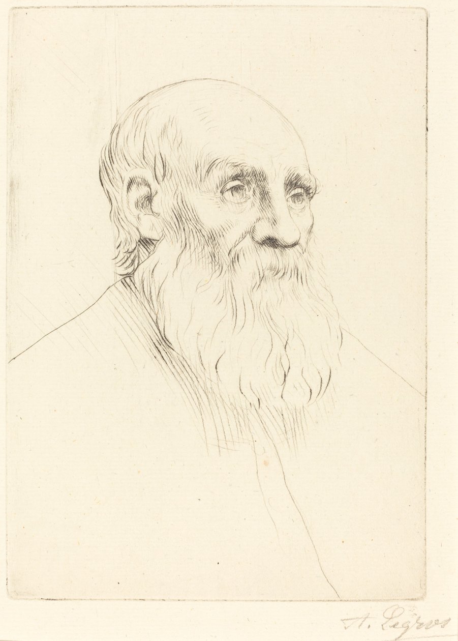 Głowa starego człowieka (Etude de tete) autorstwa Alphonse Legros