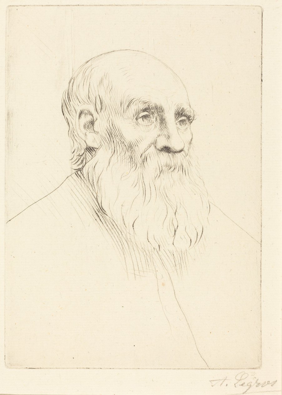 Głowa starego mężczyzny (studium głowy) autorstwa Alphonse Legros