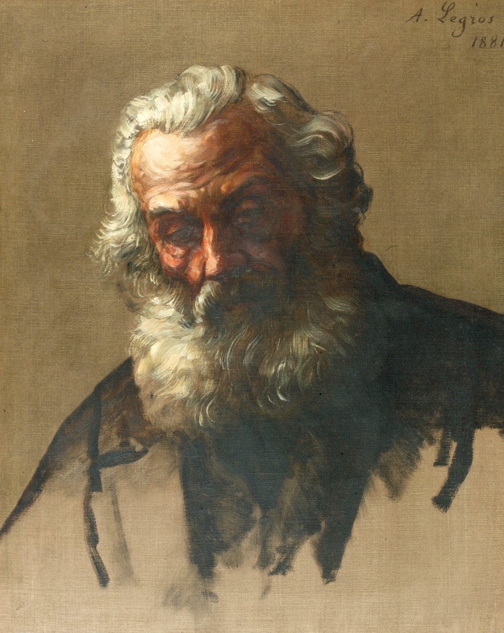 Głowa starego człowieka autorstwa Alphonse Legros