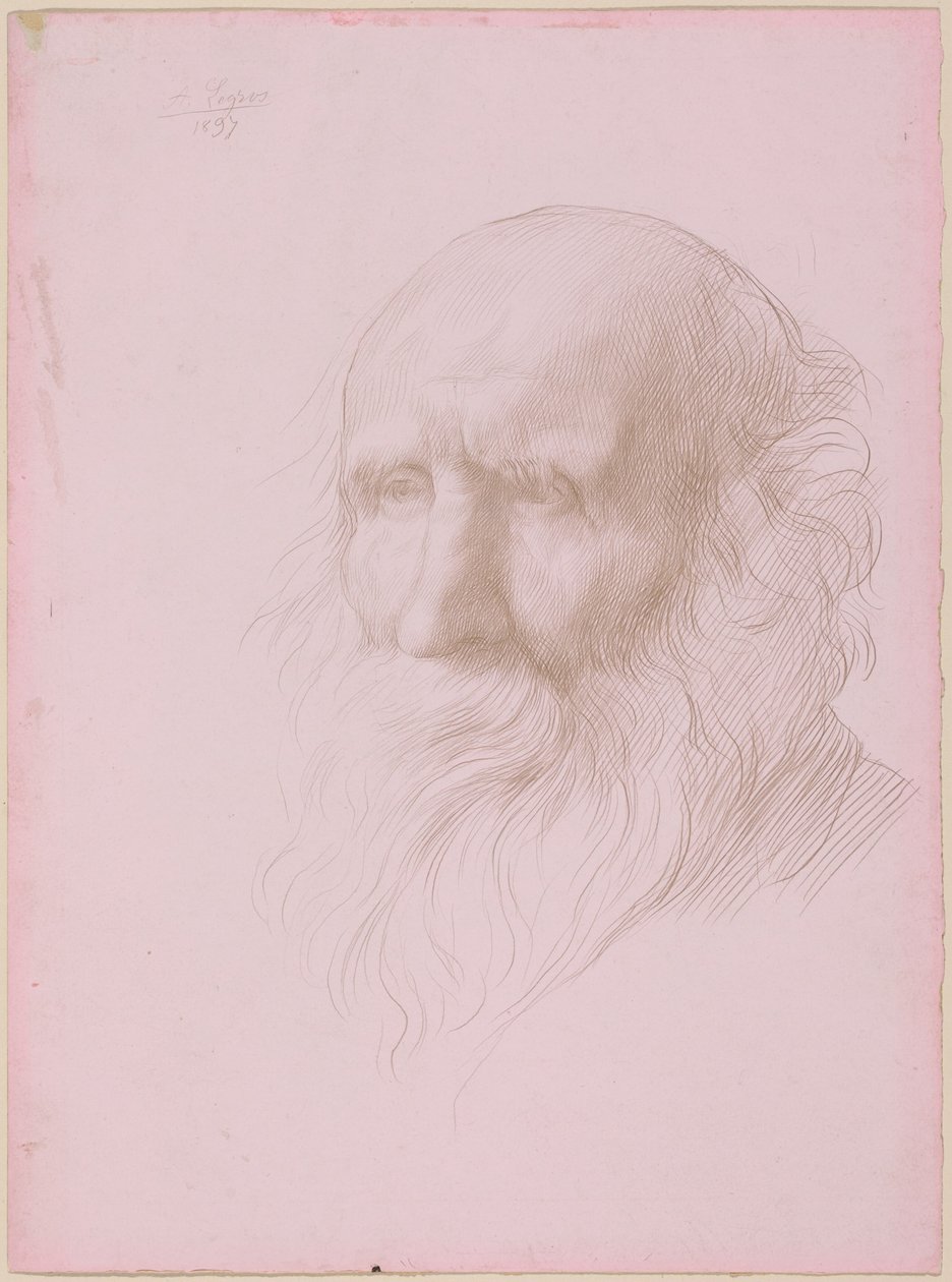 Głowa starego mężczyzny autorstwa Alphonse Legros