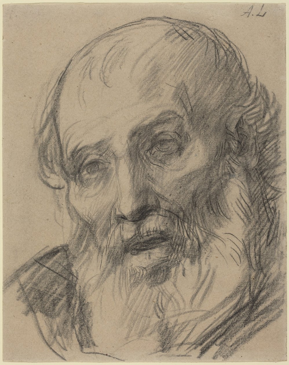 Głowa starego mężczyzny autorstwa Alphonse Legros