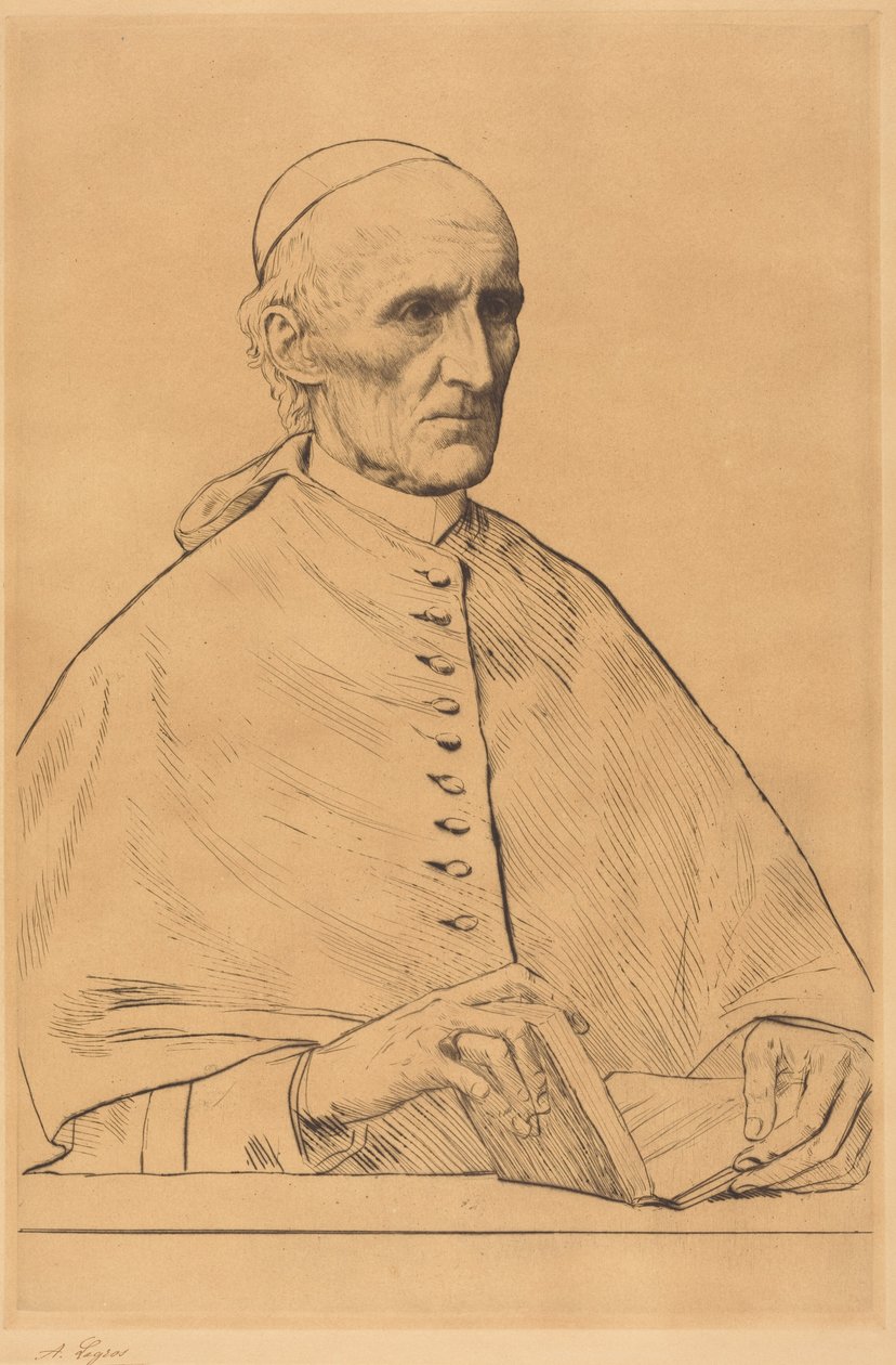 Jego Eminencja kardynał Manning, pierwsza plansza autorstwa Alphonse Legros