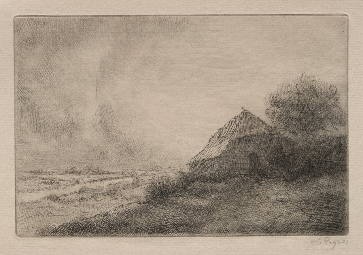 Chata na wzgórzu autorstwa Alphonse Legros