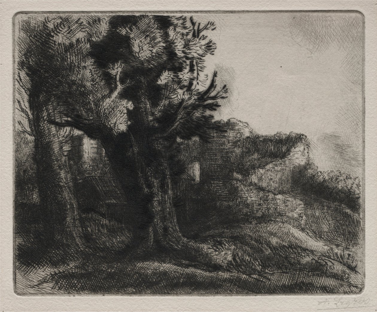 W ruinach. autorstwa Alphonse Legros