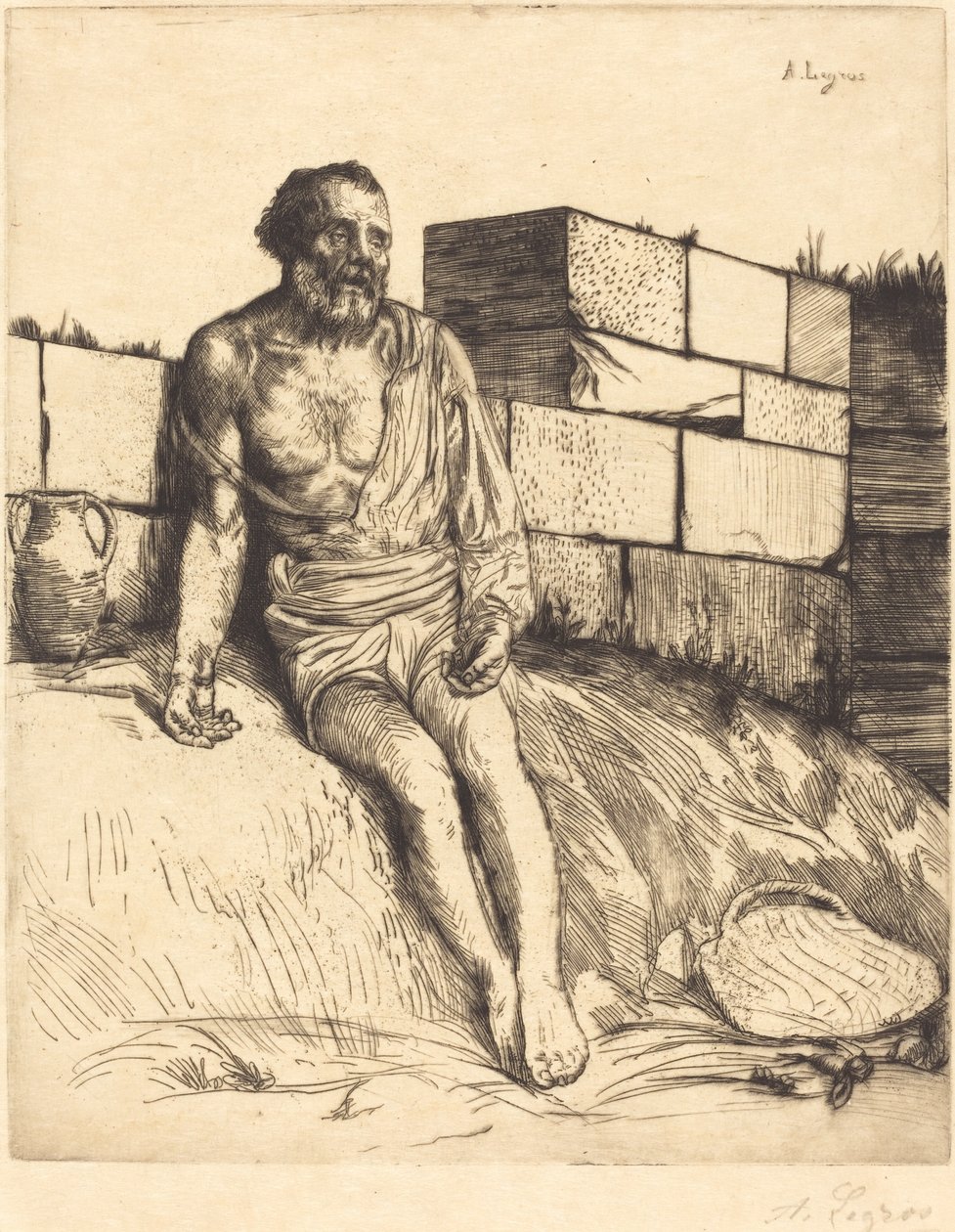 Praca, pierwsza płyta. autorstwa Alphonse Legros