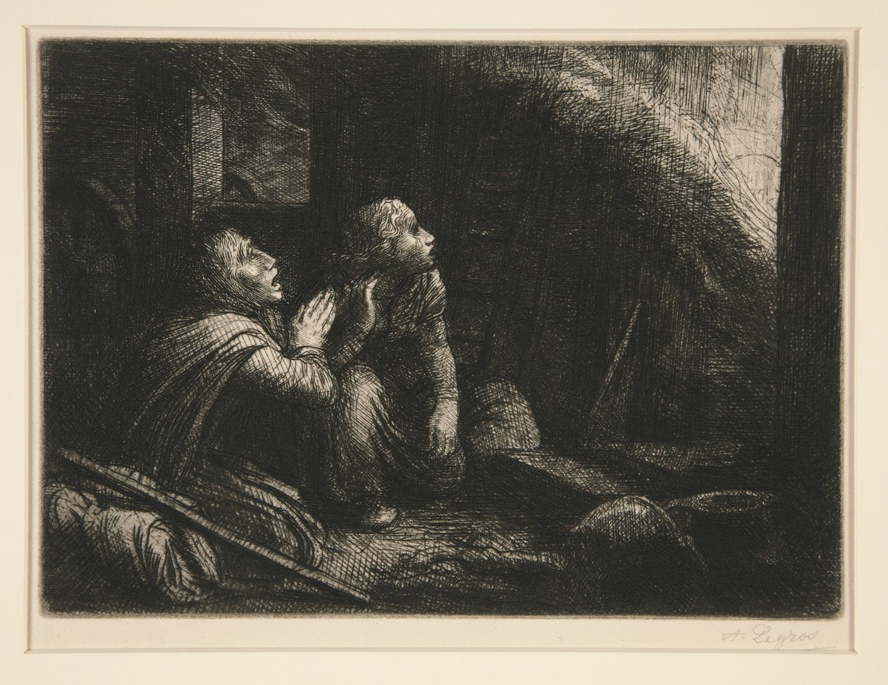 Pożar (The Fire) autorstwa Alphonse Legros