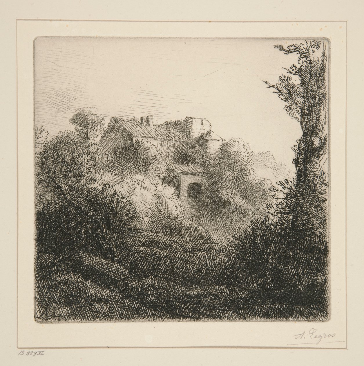 Farma na wzgórzu autorstwa Alphonse Legros
