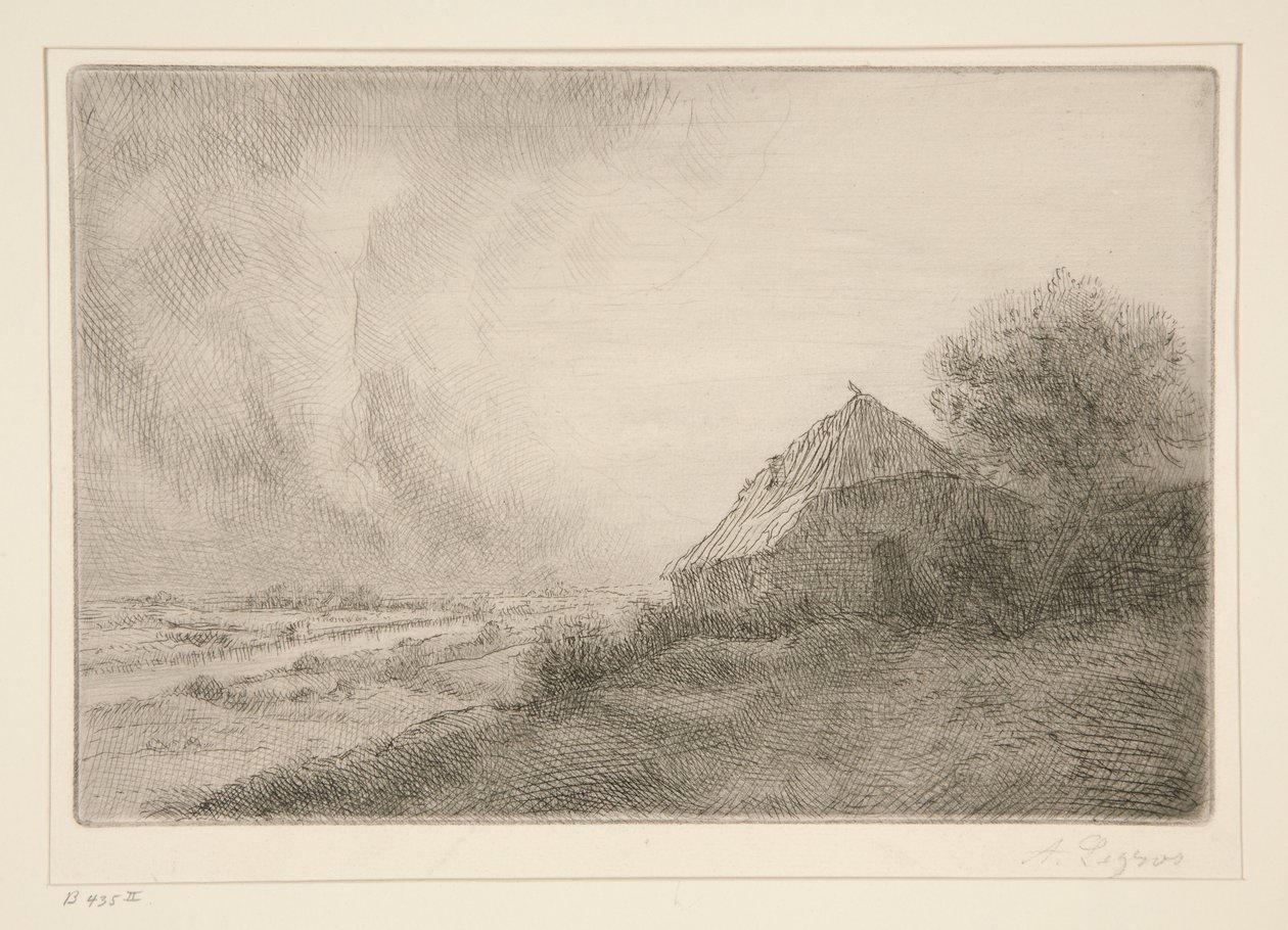 Chatka na wzgórzu autorstwa Alphonse Legros