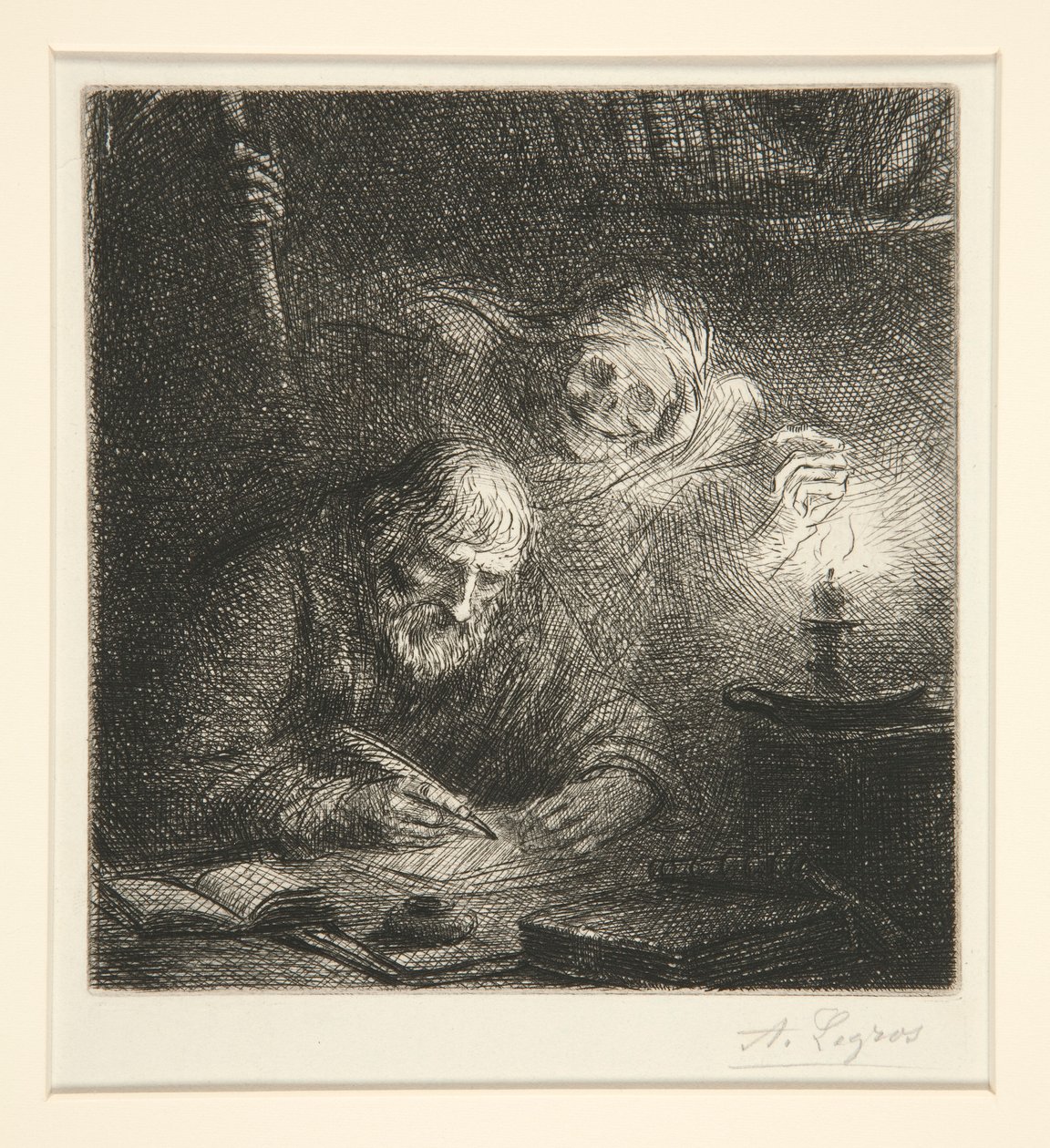 Śmierć i filozof autorstwa Alphonse Legros