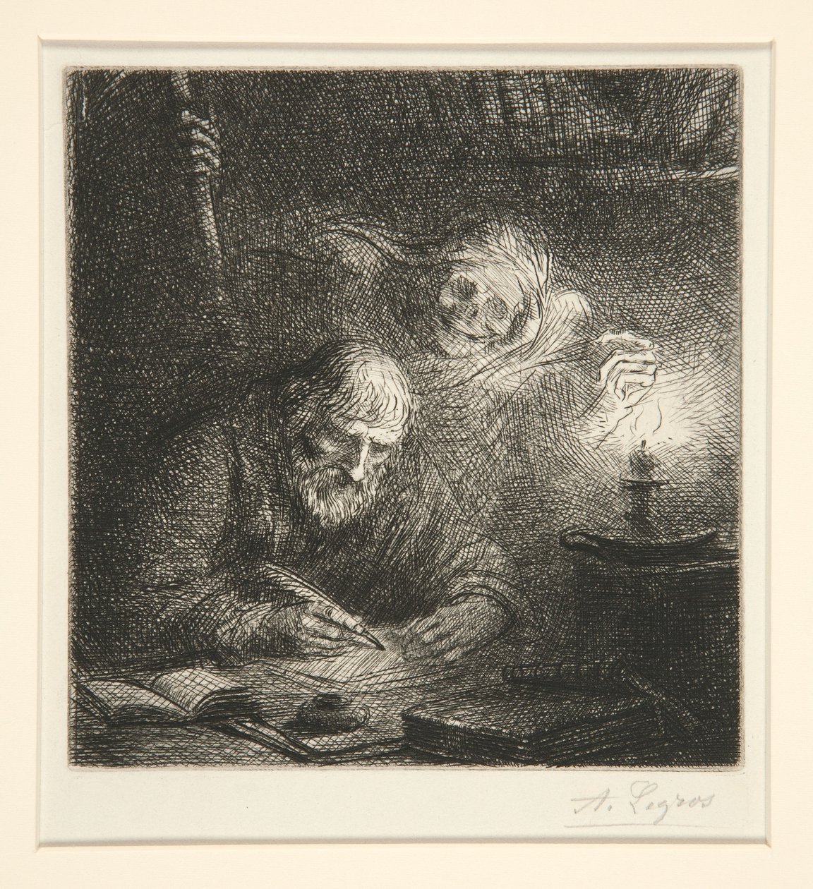 Śmierć i filozof (Death and the Philosopher) autorstwa Alphonse Legros