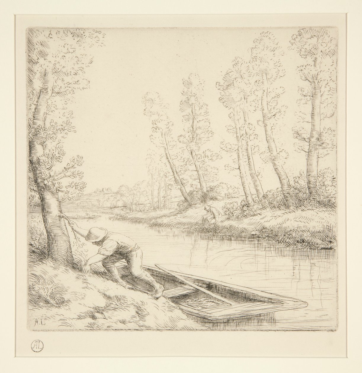 Poranek na rzece autorstwa Alphonse Legros