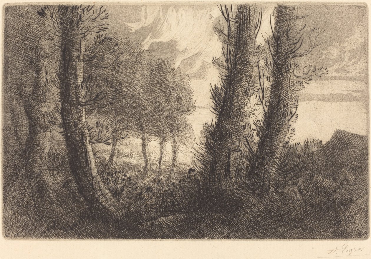 Krajobraz autorstwa Alphonse Legros