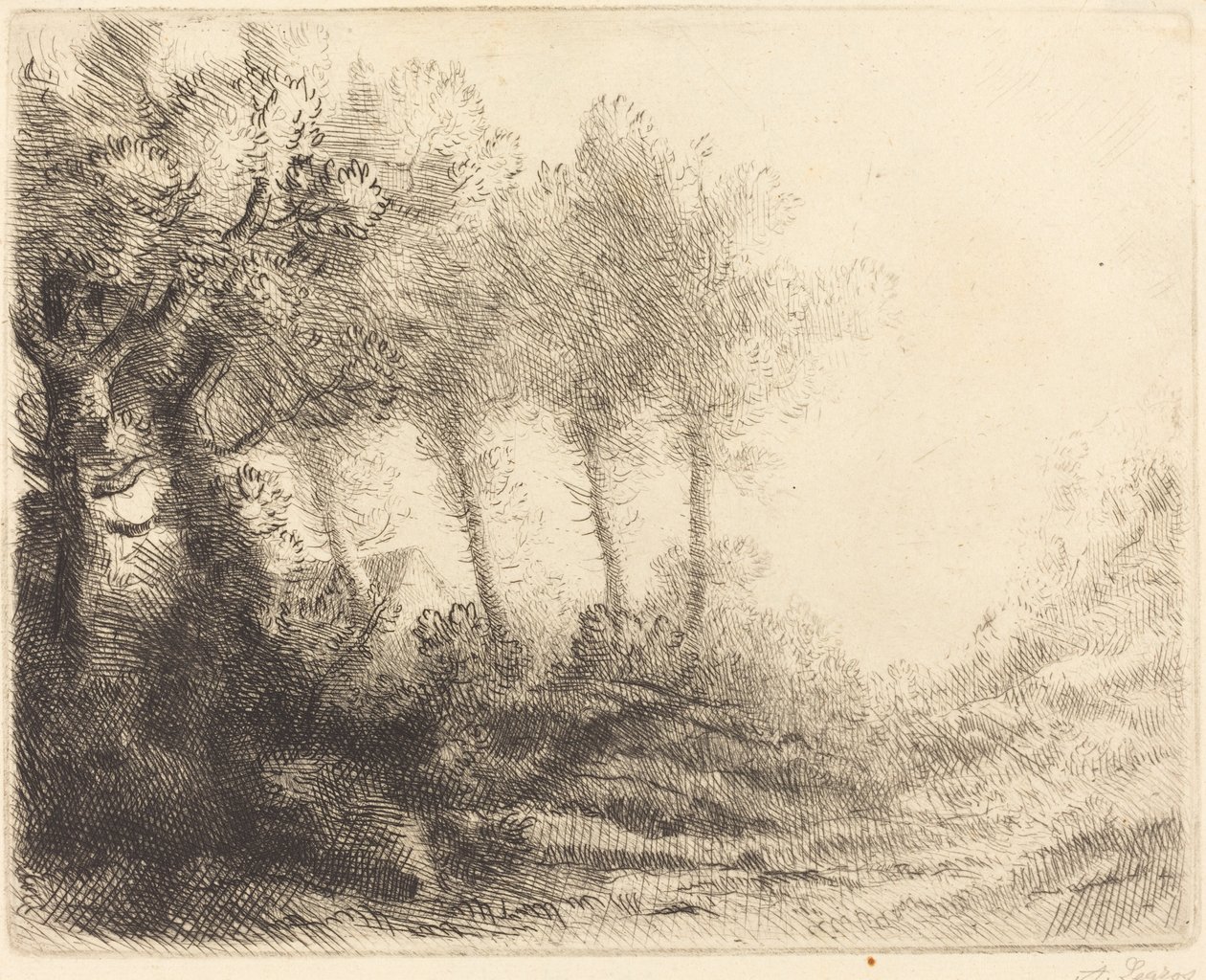Krajobraz autorstwa Alphonse Legros