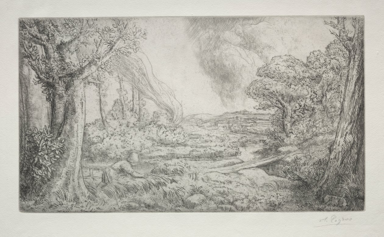 Krajobraz autorstwa Alphonse Legros