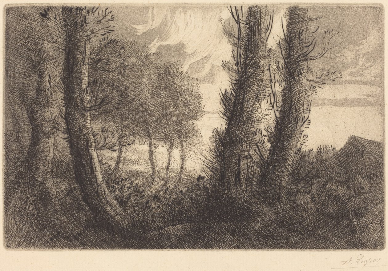 Krajobraz autorstwa Alphonse Legros