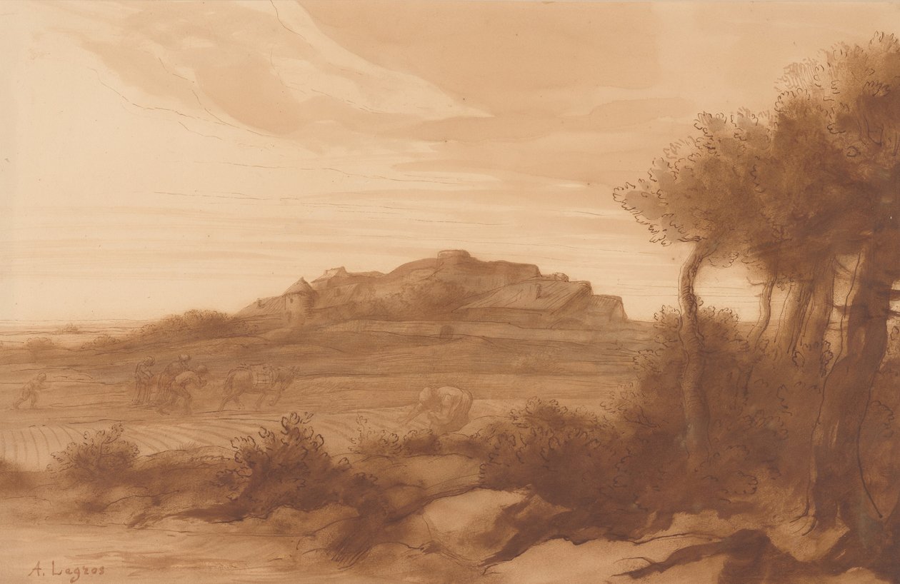 Krajobraz. autorstwa Alphonse Legros