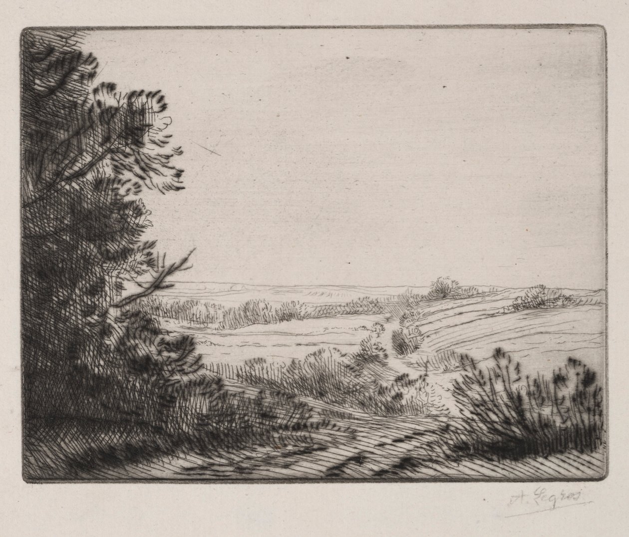 Krajobraz. autorstwa Alphonse Legros
