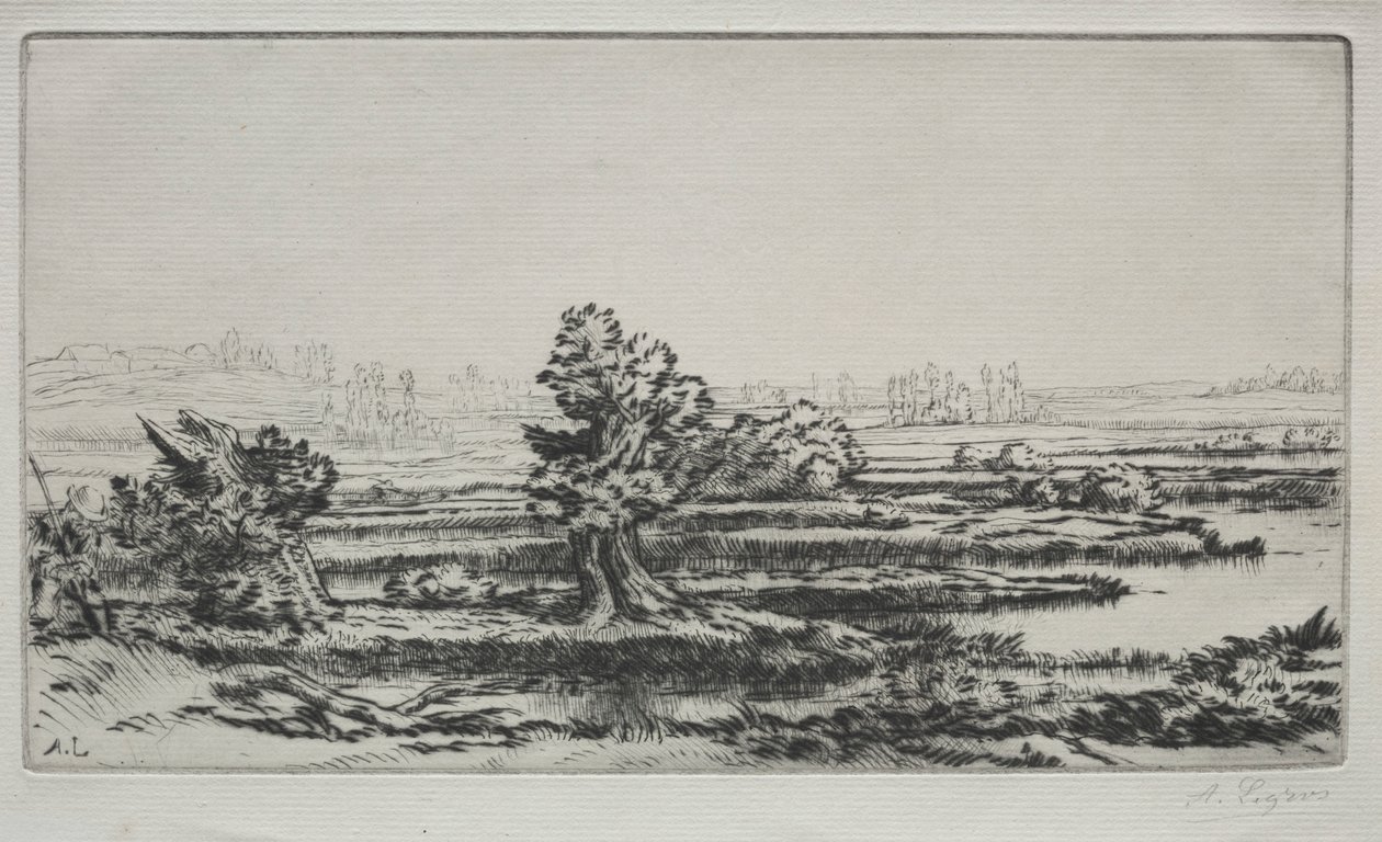 Krajobraz. autorstwa Alphonse Legros