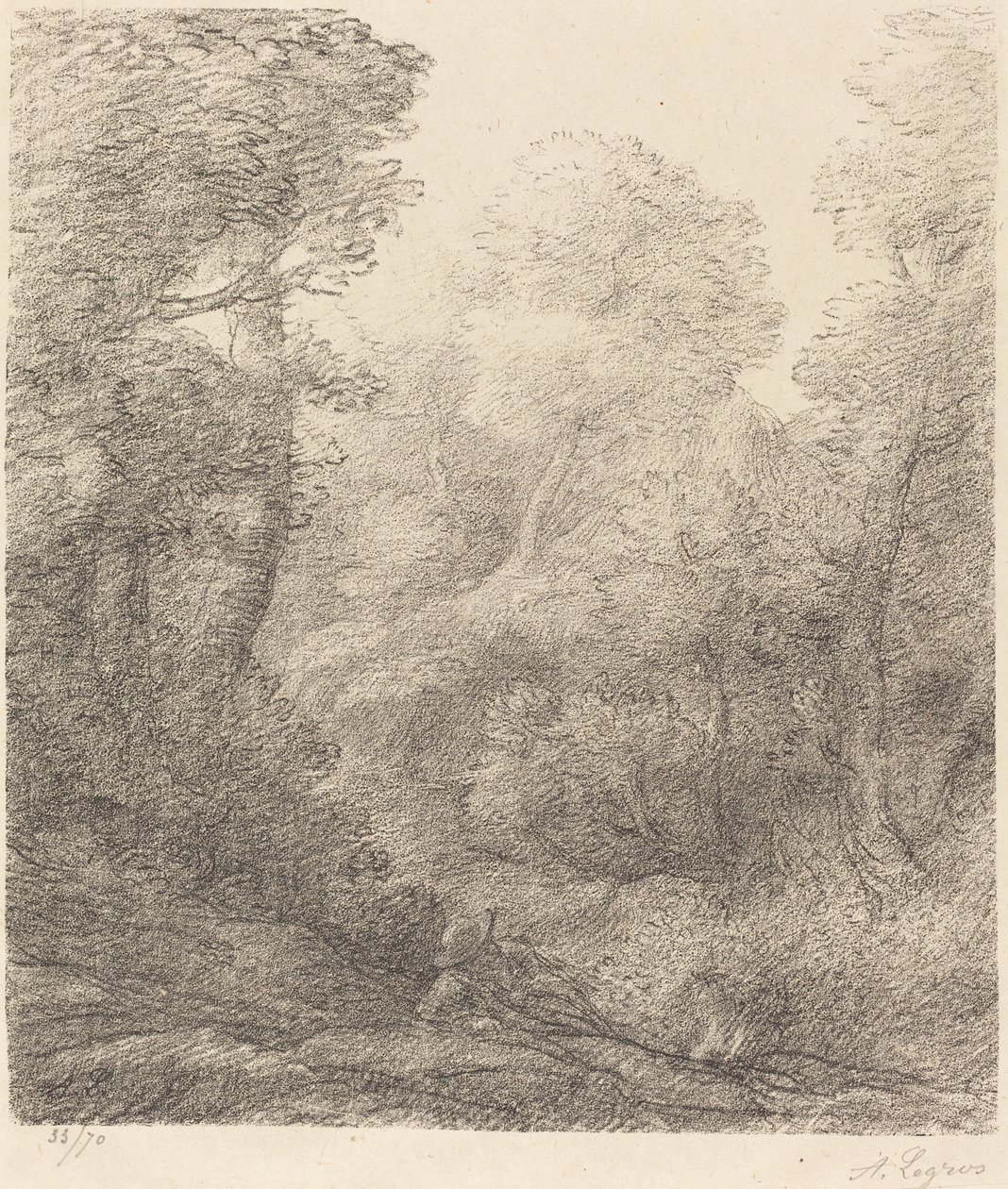 Krajobraz: poranna mgła autorstwa Alphonse Legros