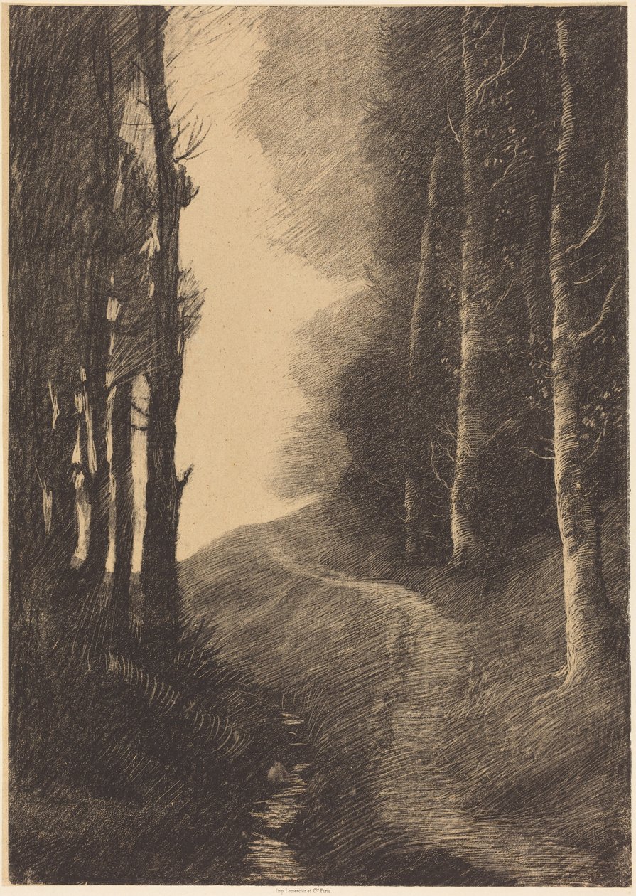 Pejzaż z brzozami autorstwa Alphonse Legros