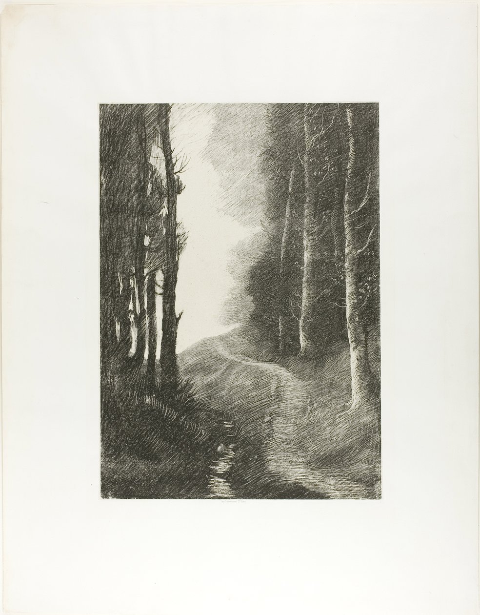 Krajobraz z brzozami autorstwa Alphonse Legros