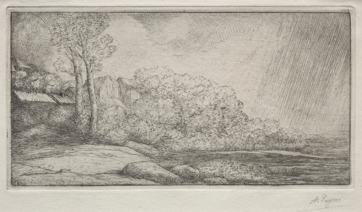 Krajobraz z dwoma drzewami Krajobraz z dwoma drzewami. autorstwa Alphonse Legros