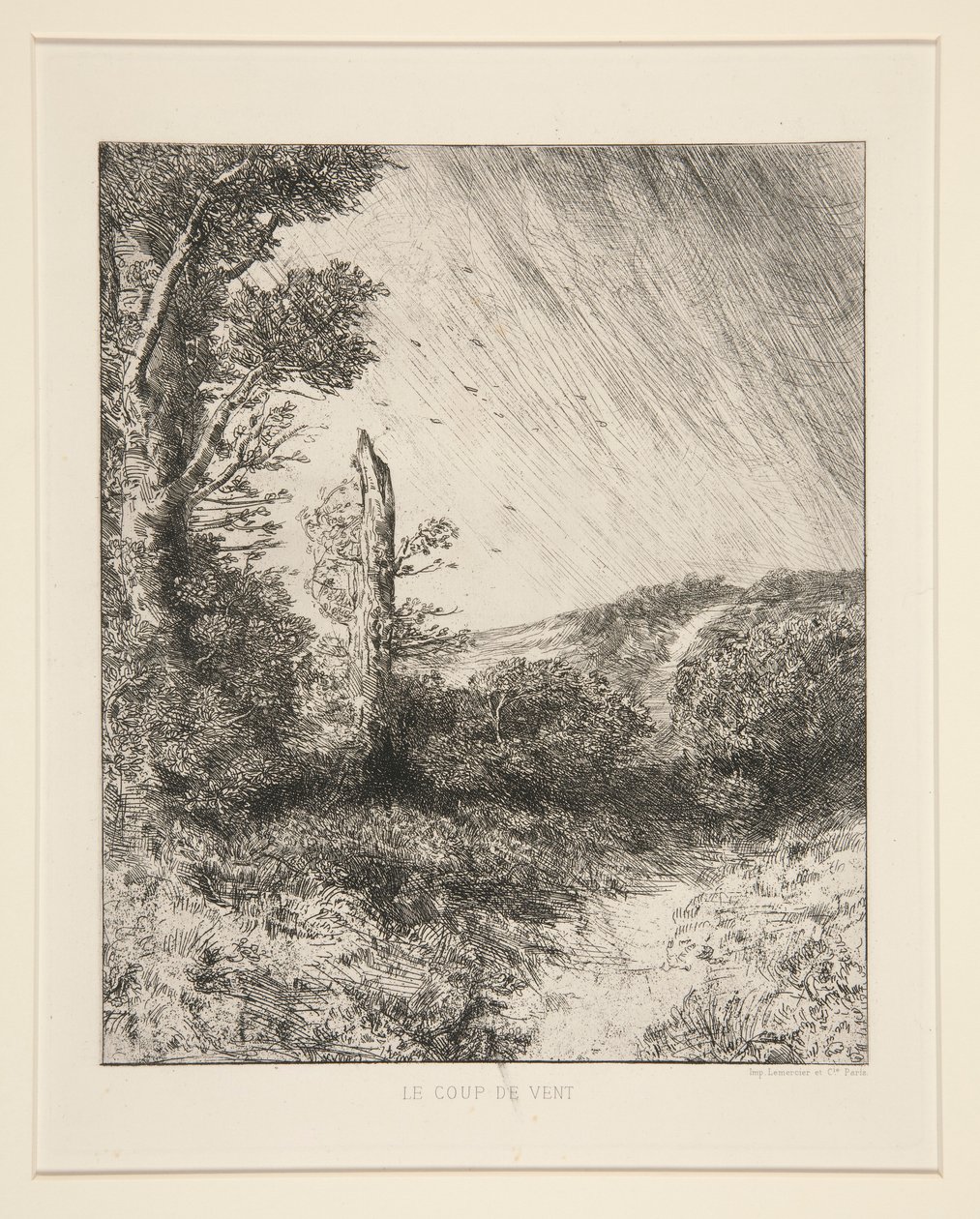 Le Coup de Vent (Podmuch wiatru) autorstwa Alphonse Legros
