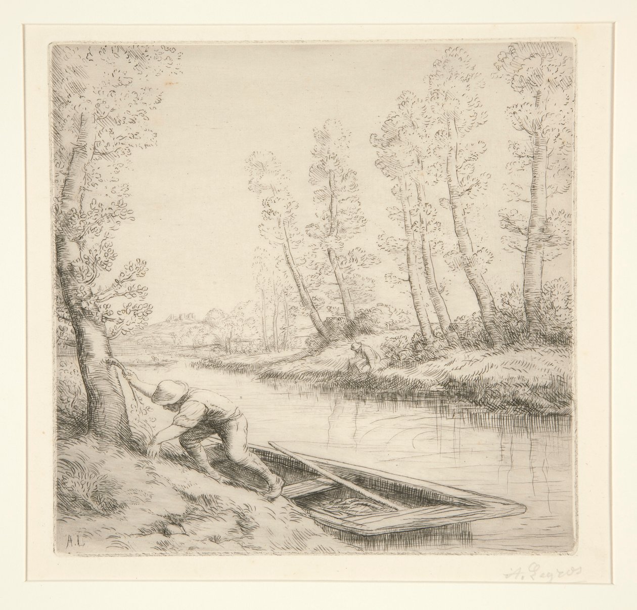 Poranek na rzece autorstwa Alphonse Legros