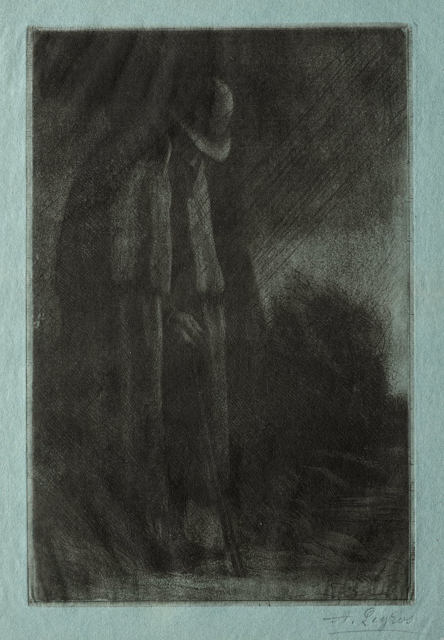 Podróżnik w schronie autorstwa Alphonse Legros