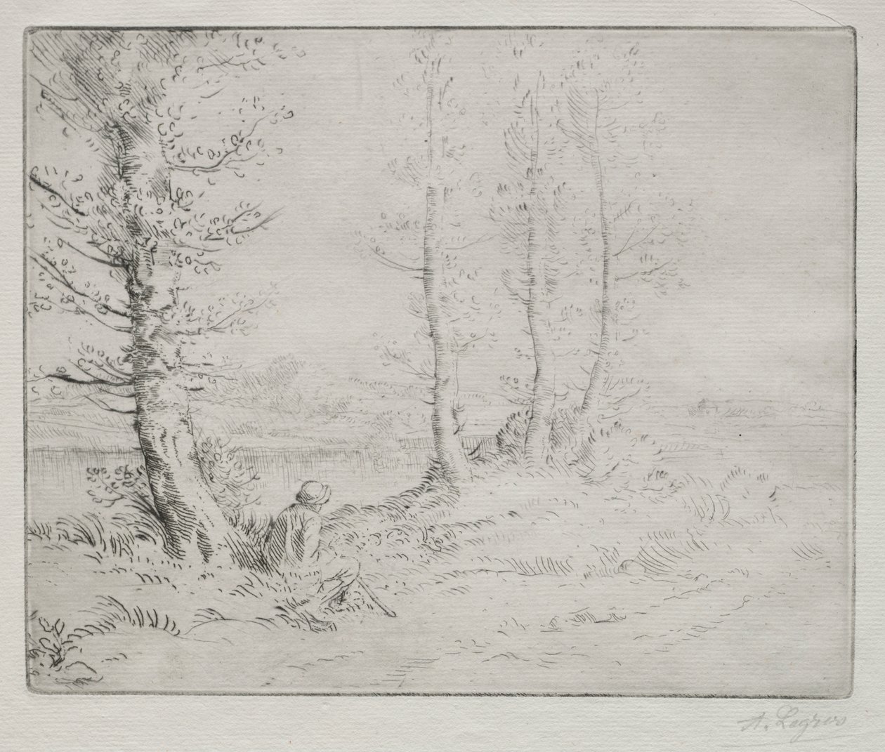 wzdłuż brzegu autorstwa Alphonse Legros