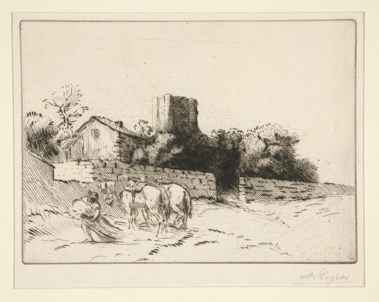 Le mur du presbytere (Ściana plebania) autorstwa Alphonse Legros