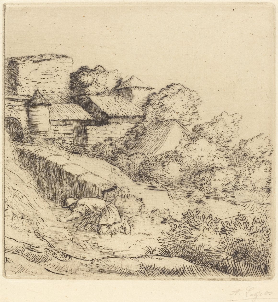 Mały Palnik Trawy autorstwa Alphonse Legros