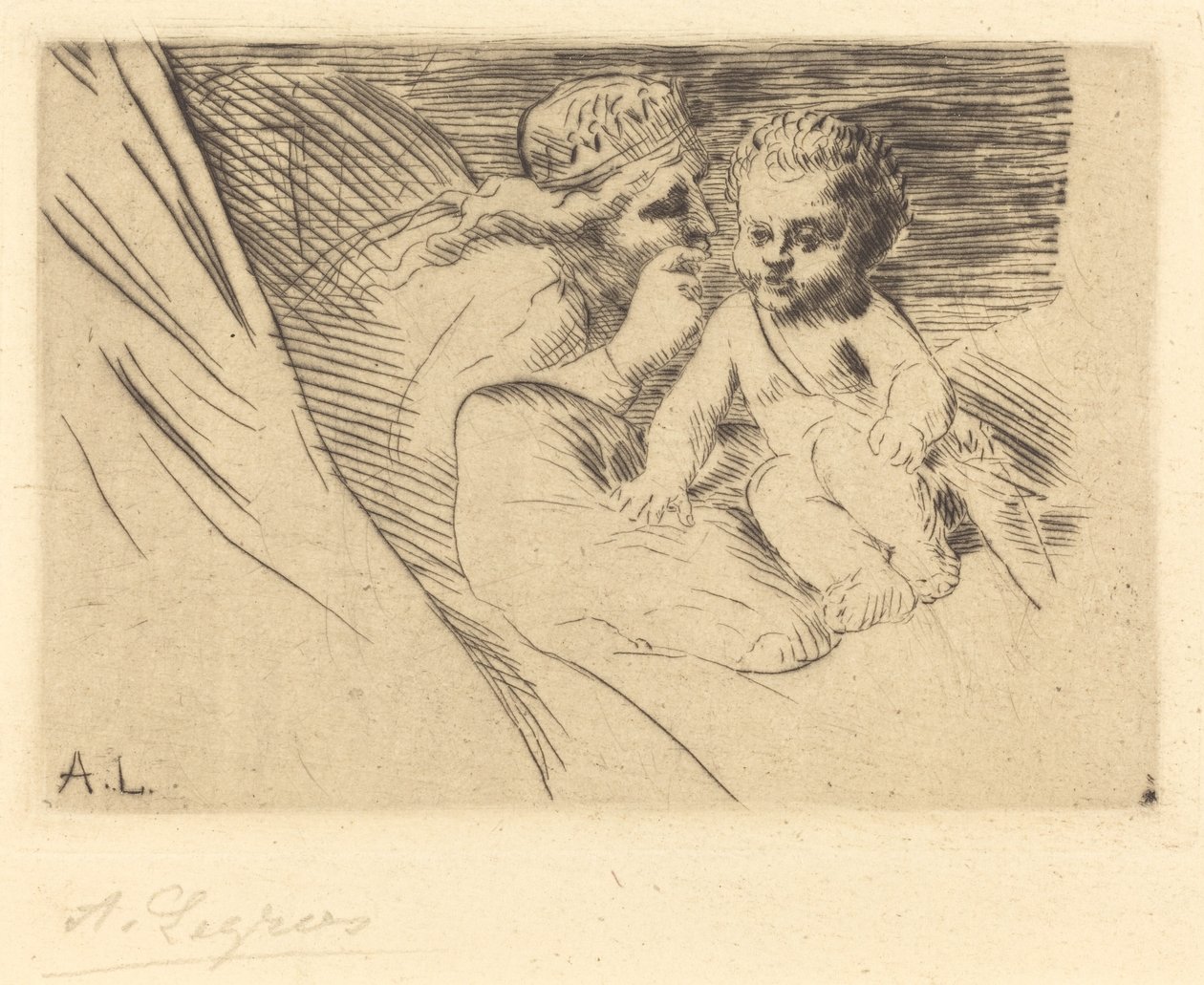 Mab i Kupidyn (Mab et Cupidon) autorstwa Alphonse Legros