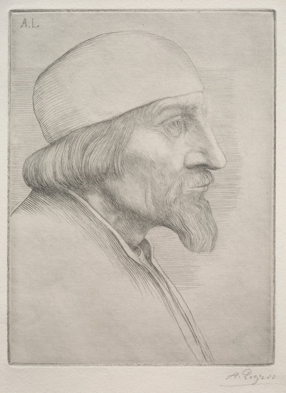 Mężczyzna w jarmułce autorstwa Alphonse Legros