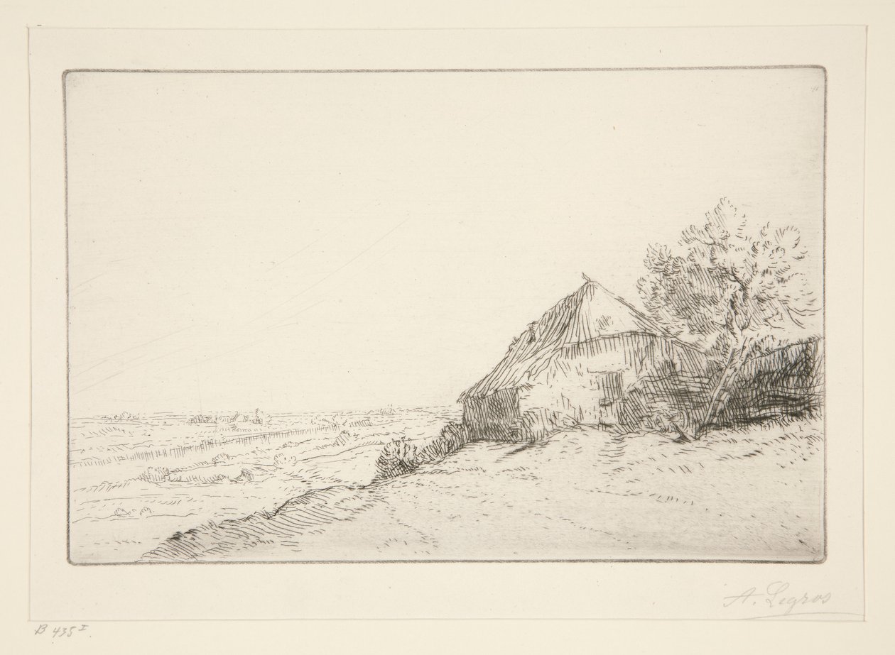 Chata na wzgórzu autorstwa Alphonse Legros