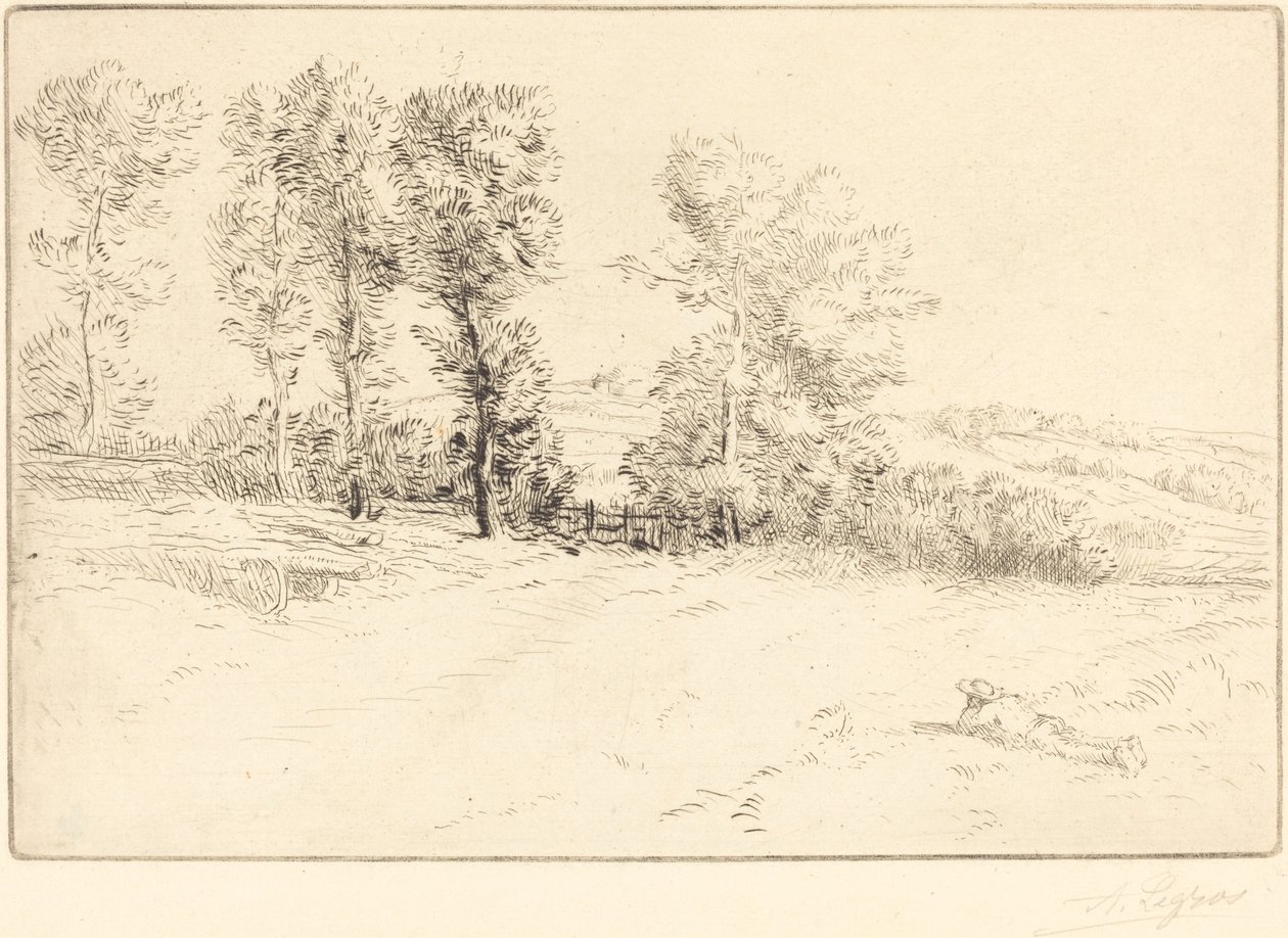 Łąka w słońcu (Le pre ensoleille) autorstwa Alphonse Legros