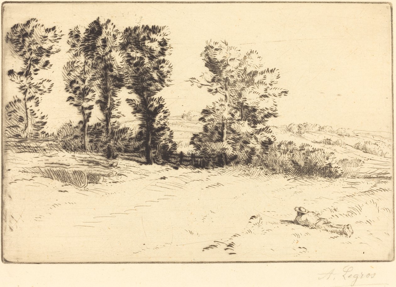 Łąka w słońcu (Le pre ensoleille) autorstwa Alphonse Legros